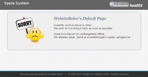 Websitebaker Seite tot/down